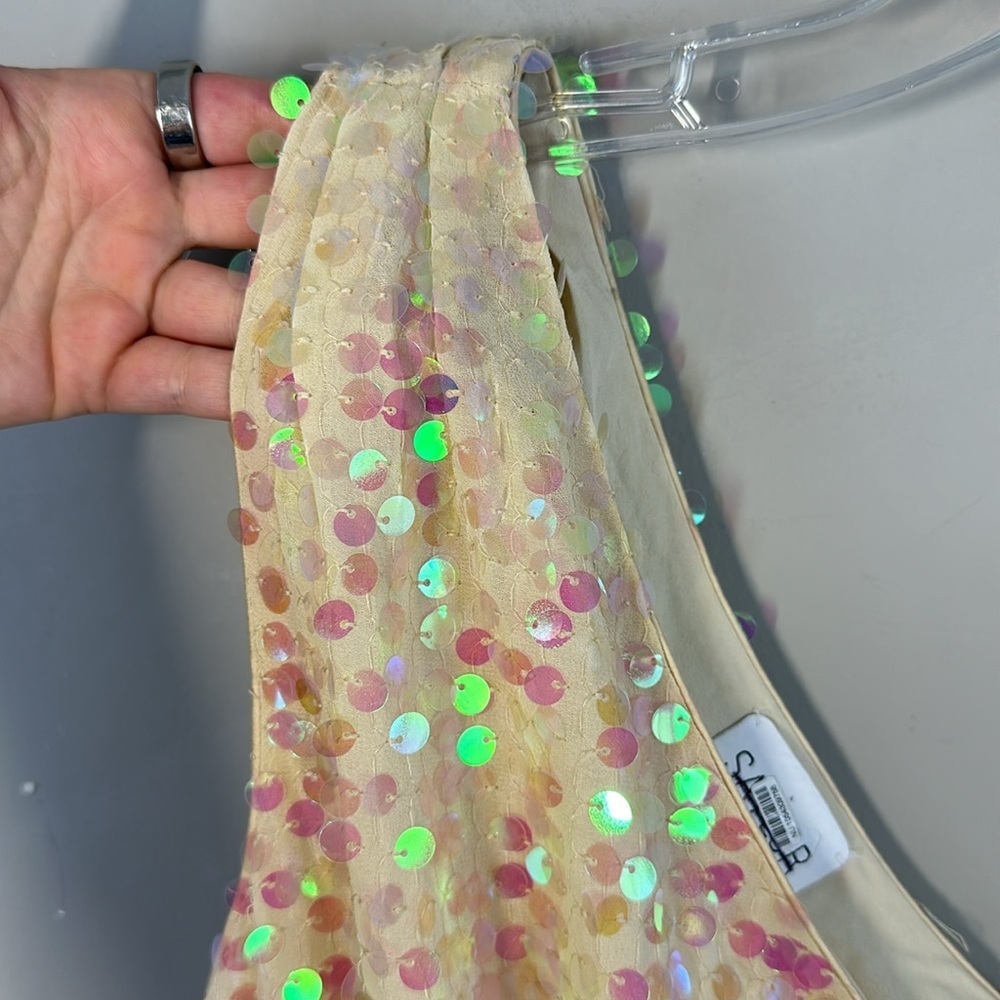 Saylor Kyrie Sequins One-Shoulder Dress Swiftie Lover Era Size XS Fairy Ethereal - Picture 15 of 16
